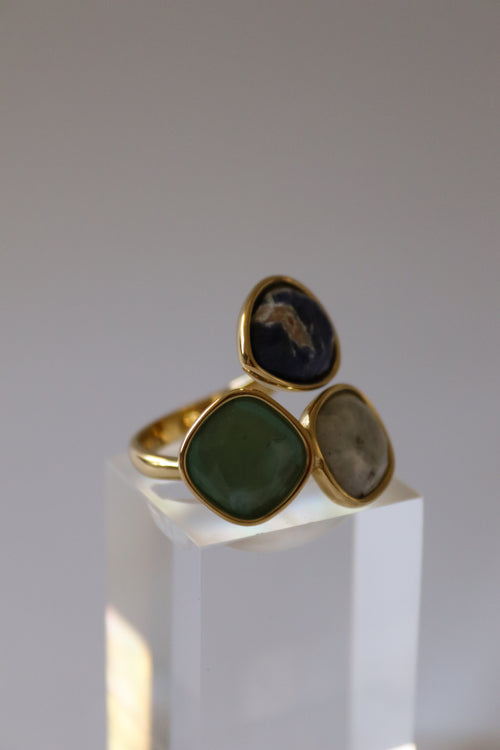 Bague Capri - Sodalite, Aventurine, Jaspe