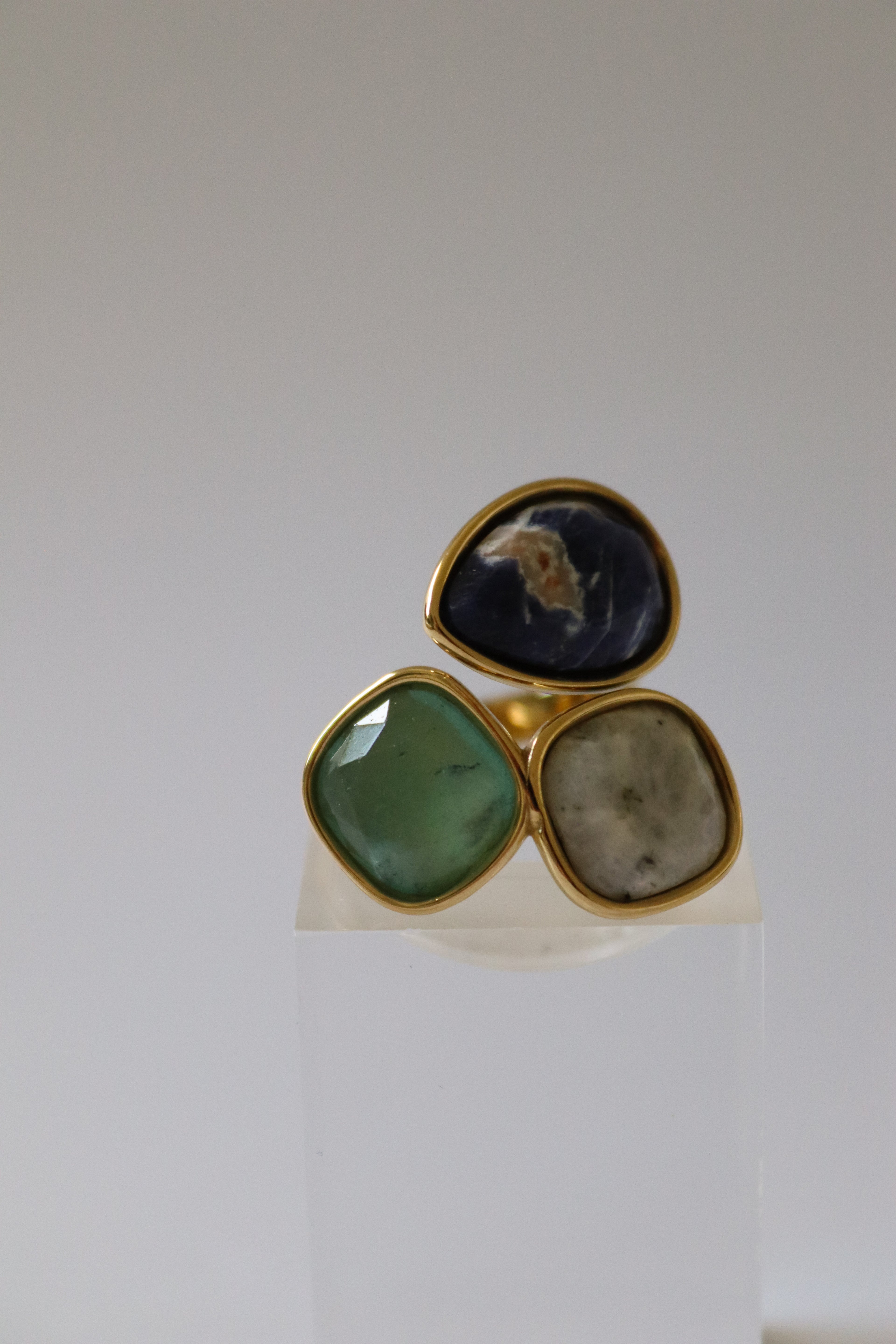 Bague Capri - Sodalite, Aventurine, Jaspe