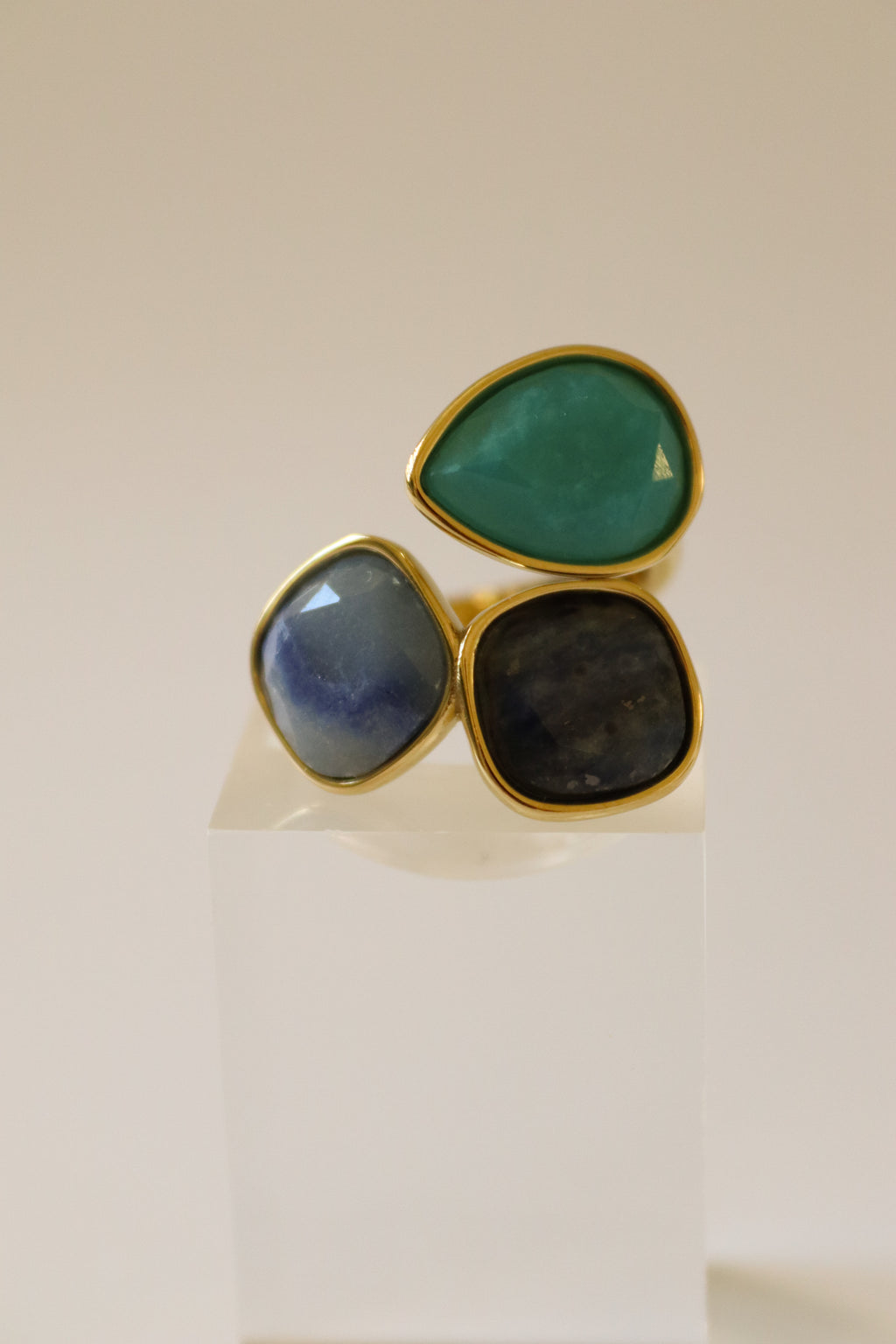 Bague Capri - Calcédoine, Sodalite, Jaspe